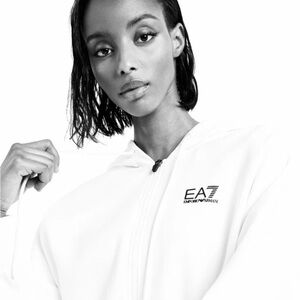 EA7 Emporio Armani Women Vigor7 Running Jacket White & Pink M / L